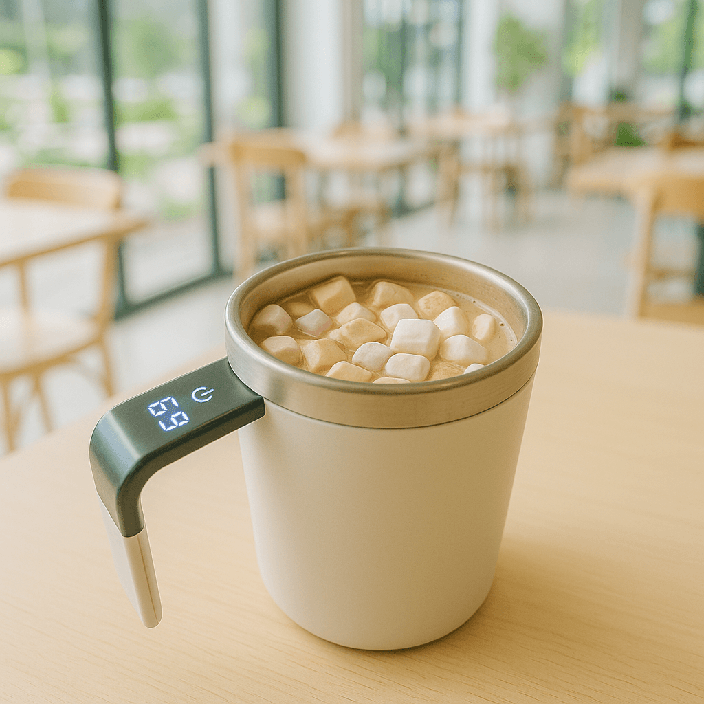 🔄Samomieszający kubek z pomiarem temperatury☕